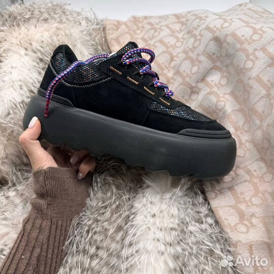 Кроссовки угги женские Ugg Marin mega lace black