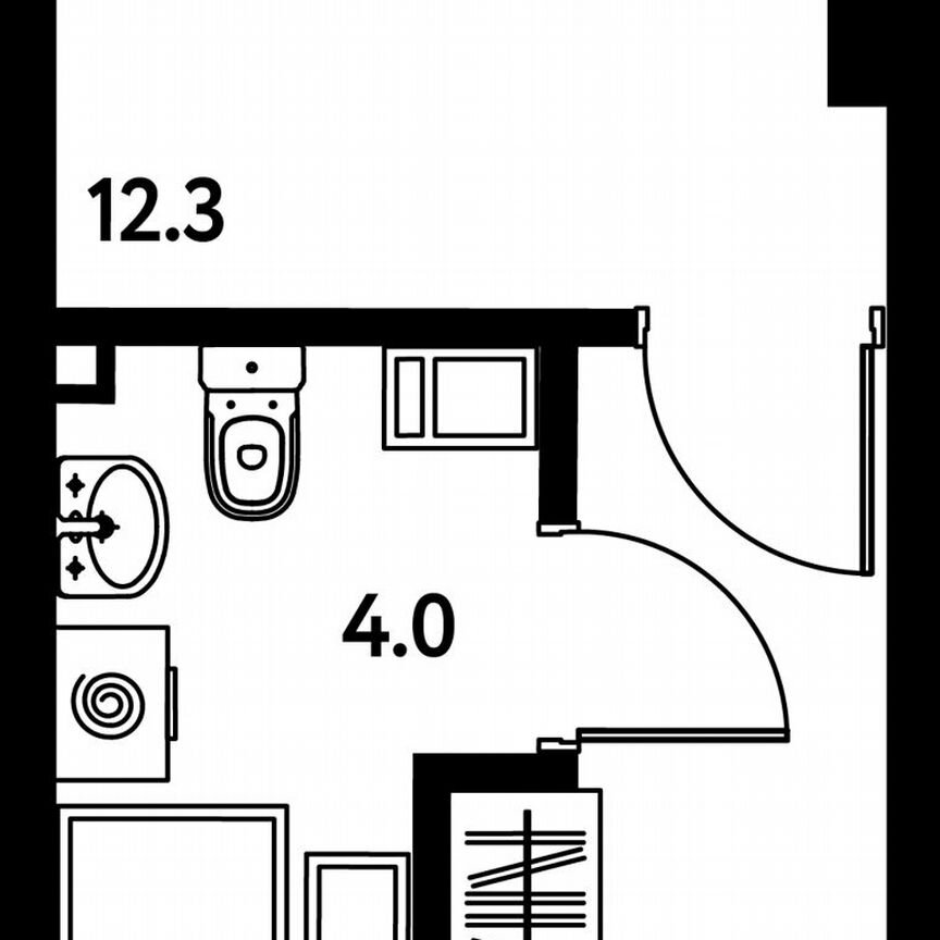 Апартаменты-студия, 26,6 м², 4/10 эт.