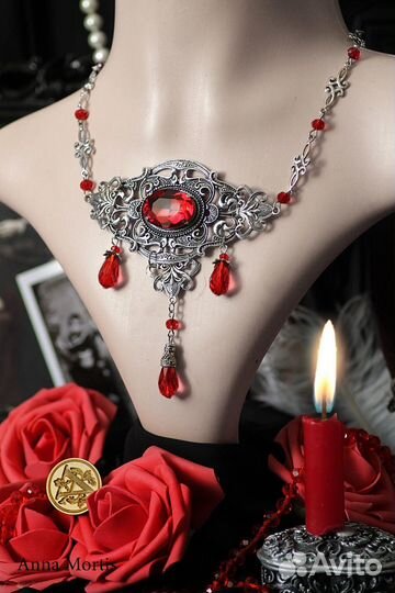 Серебрянное ожерелье + серьги