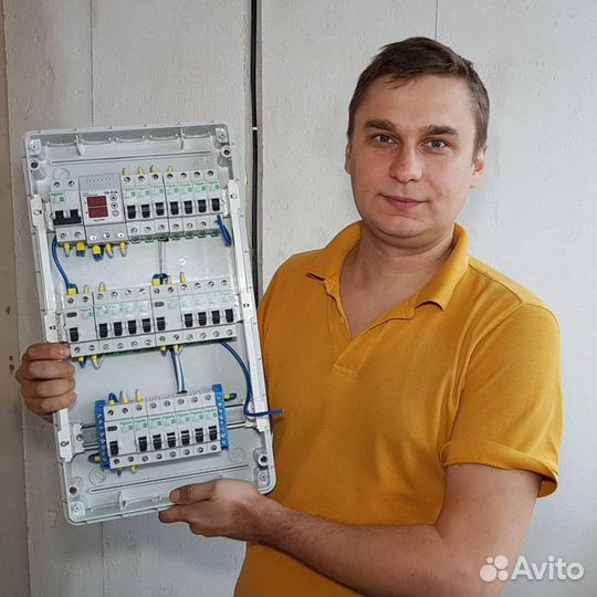 Электрик. Ремонт розеток. Сборка щита
