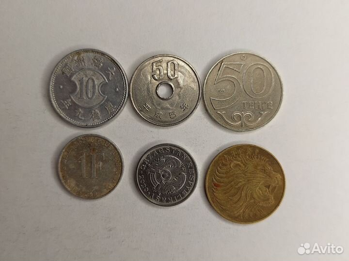 Монеты Азии и Африки 16 штук