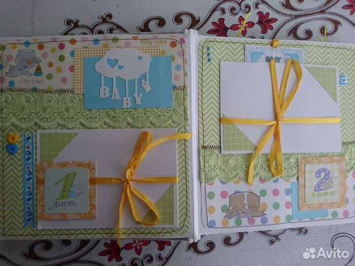 Фотоальбом для новорожденного ручной работы