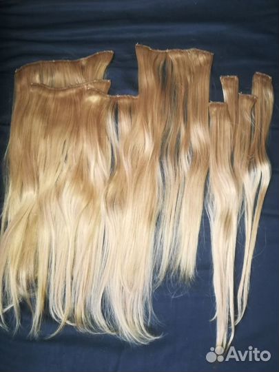 Накладные пряди для волос на заколках 50 см