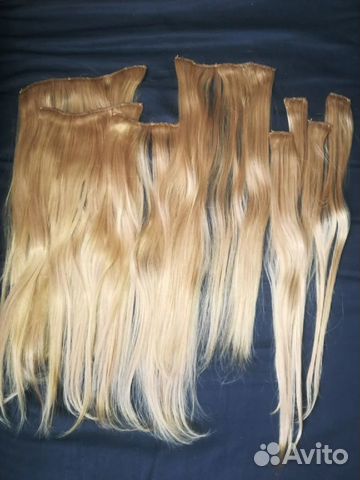 Накладные пряди для волос на заколках 50 см