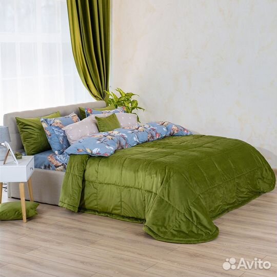 Покрывало бархат Беллиссимо цитрон