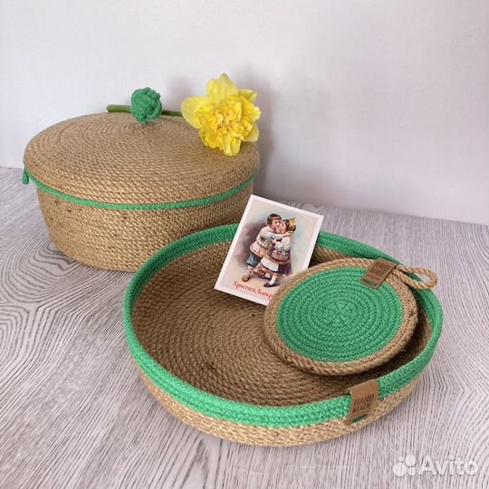 Корзинка из джута