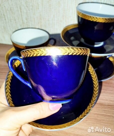 Чайная пара лфз кобольт колосок