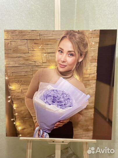 Портрет по фото на холсте