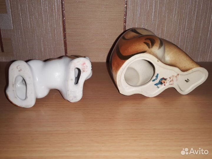 Тигренок. 2 шт. Фарфор. СССР.Вербилки