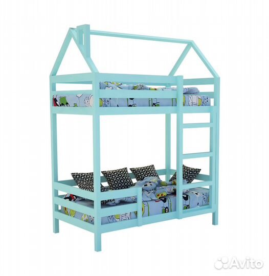 Кровать двухъярусная домик «scandi»