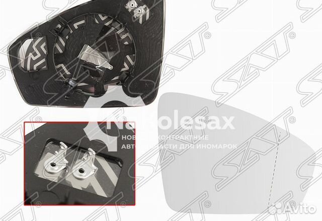 Полотно зеркала VW tiguan 16- RH асферическое с обогревом