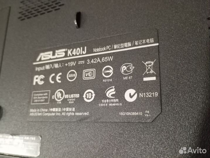 Ноутбук Asus K40IJ