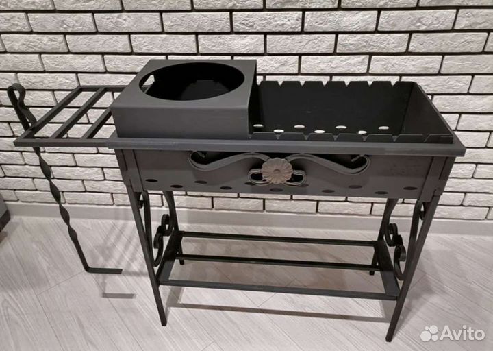 Мангал 2.2 и 3мм разборный с коваными элементами