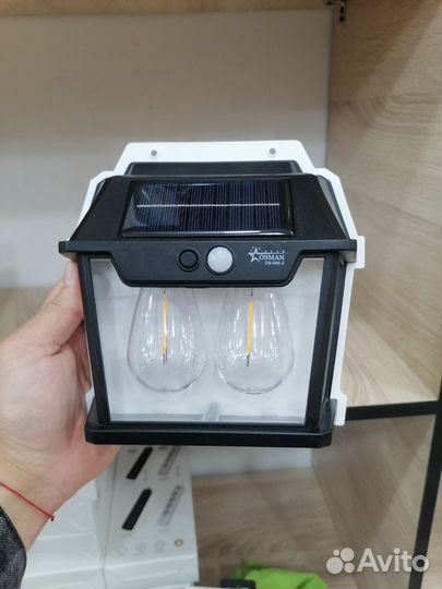 Фонарь на солнечной батарее с двумя лампами