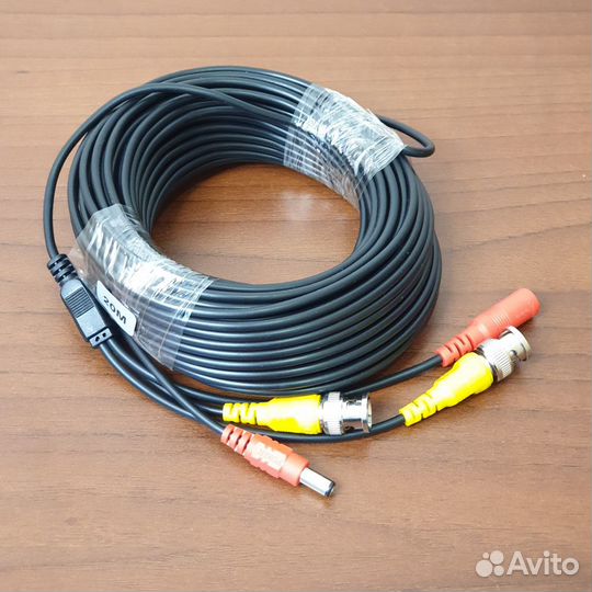 Готовый кабель для видеонаблюдения с питанием