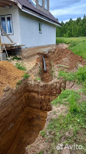 Септик без откачки переливной под ключ