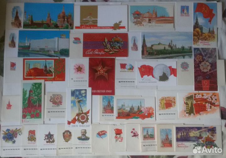 Открытки советские иностранные мини рзные