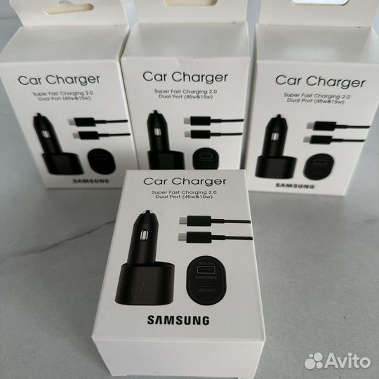 Автомобильная зарядка Samsung 45w + кабель