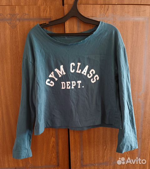 Лонгслив женский пропуск кроп топ