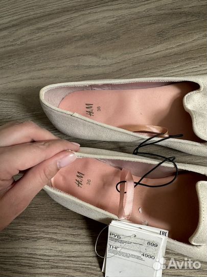 Балетки hm новые 36