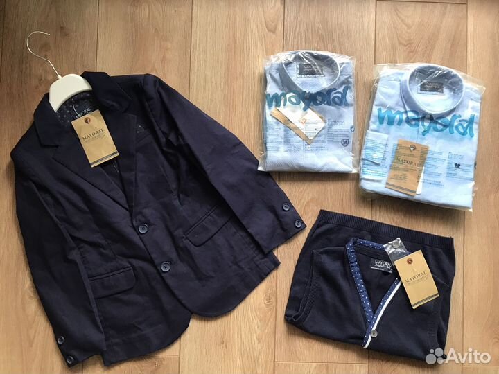 Mayoral пиджак рубашка 122