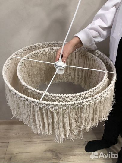 Люстра абажур макраме