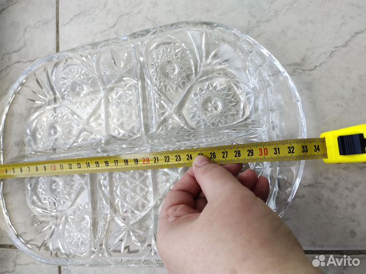 Хрустальная менажница СССР