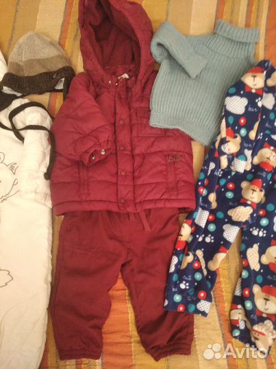 Теплые Вещи пакетом 9-12 мес