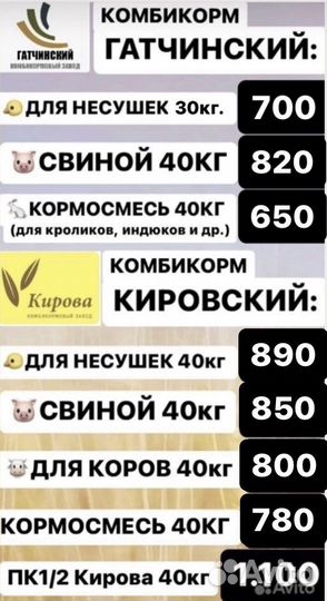 Комбикорм для кур несушек