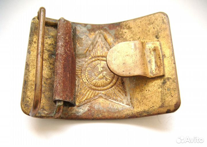 Пряжка пряга бляха Латунь солдат ремень СССР