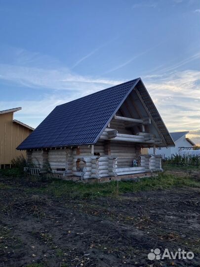 Сруб дома, бани