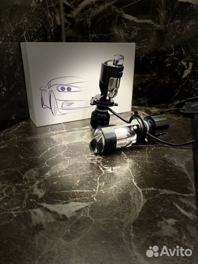 Светодиодные лампы Led H4 A82 с двойной линзой 80W