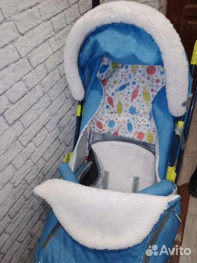 Детские санки коляска с колесами