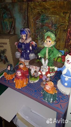 Ватные елочные игрушки