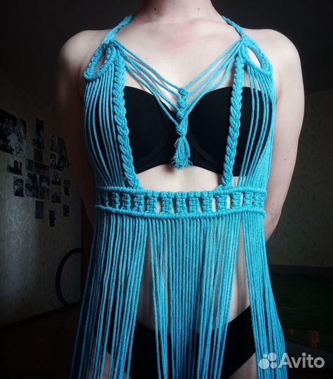 Платье макраме