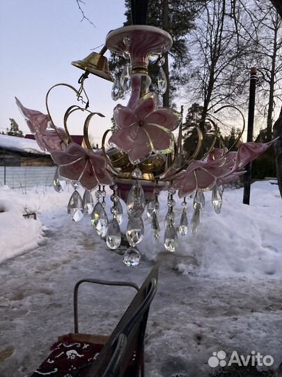 Люстра хрустальная винтаж