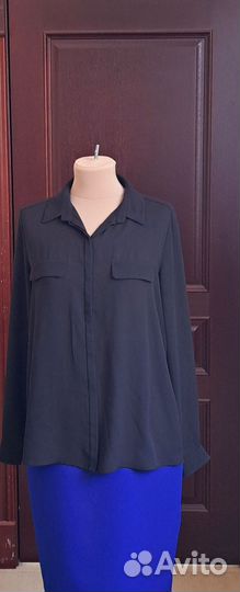 Рубашка чёрная mango