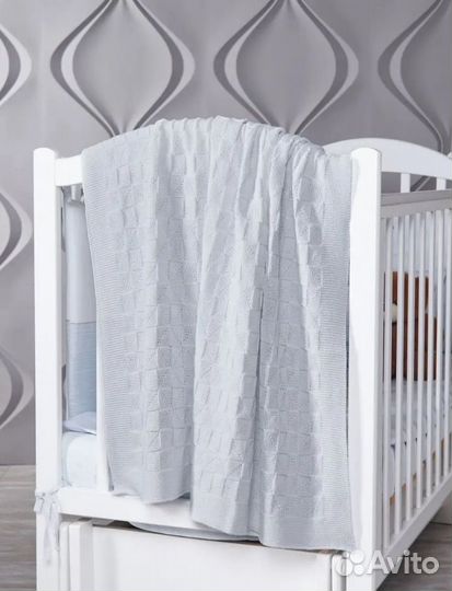 Вязаный плед детский, плед новый детский