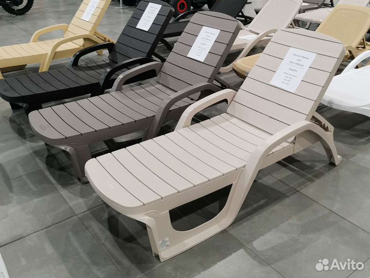 Шезлонг Прованс, Бежевый, белый, грэй