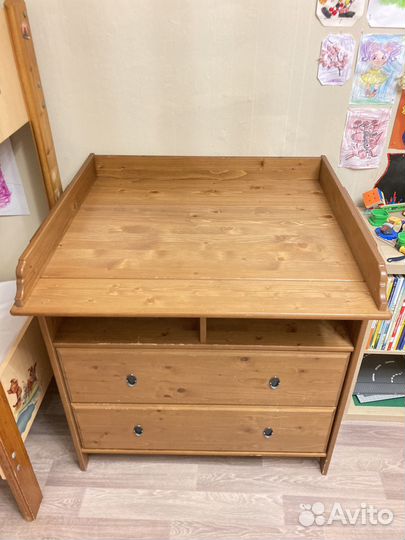 Пеленальный комод IKEA дерево морилка антик