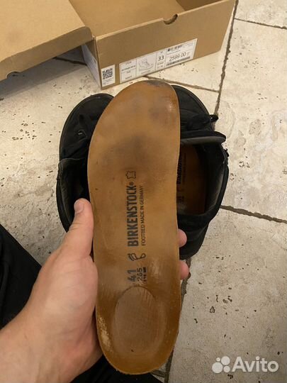 Мужские кожаные кеды birkenstock