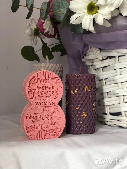 Свечи из пчелиного воска к 8 марта