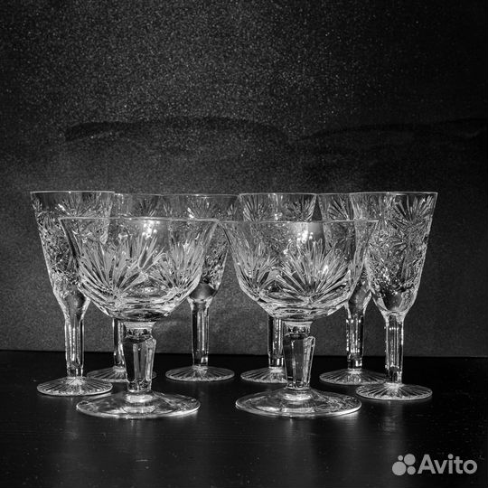 Хрустальные рюмки на ножке СССР