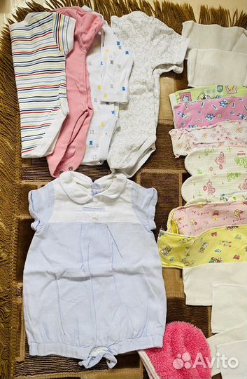 Вещи на девочку от 0 до 6 мес. пакетом