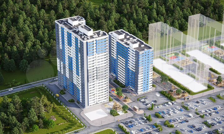 2-к. квартира, 53,8 м², 9/25 эт.