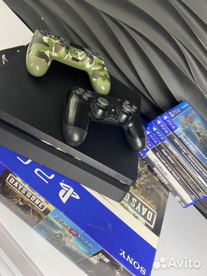 Sony playstation 4 slim 1tb с играми