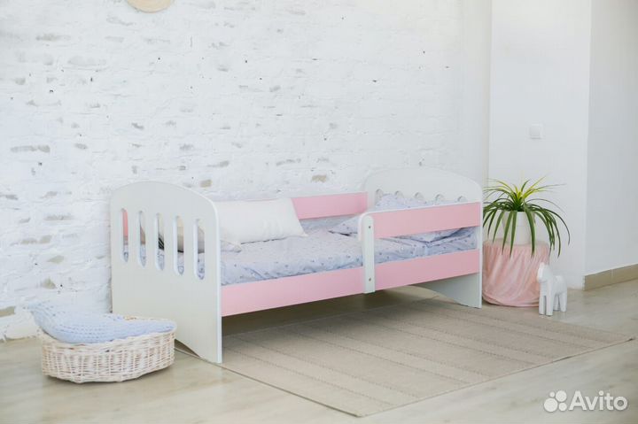 Кроватка для малыша софа цвет с бортом ламинат