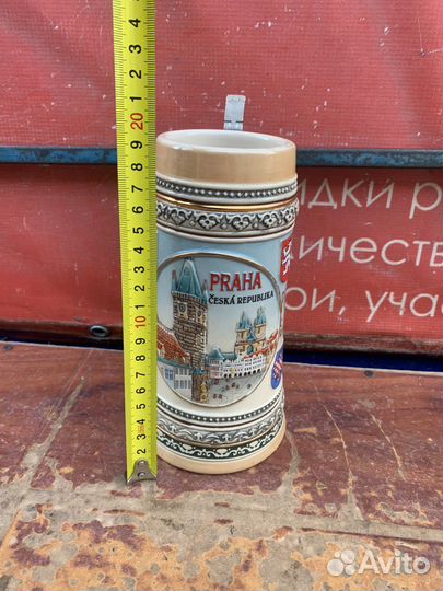 Кружка пивная фарфор без крышки Прага