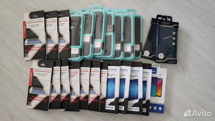 Чехлы и стекла для смартфонов разные xiaomi и т.п