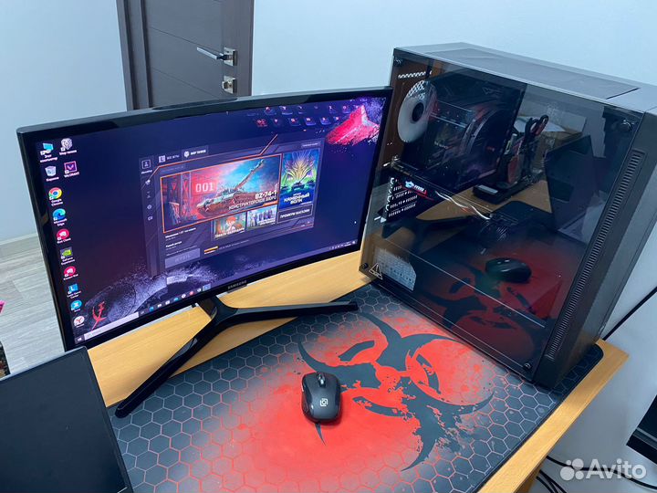 Игровой компьютер i5 10400f, SSD, 750 В, башня 200